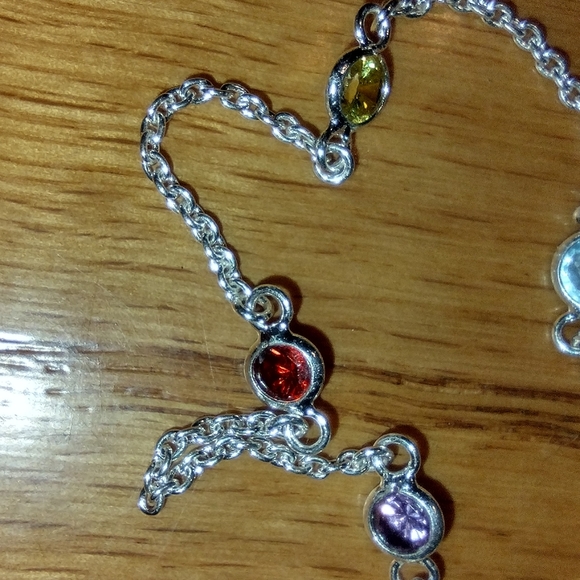 Sterling 4 gem bracelet - Picture 14 of 16